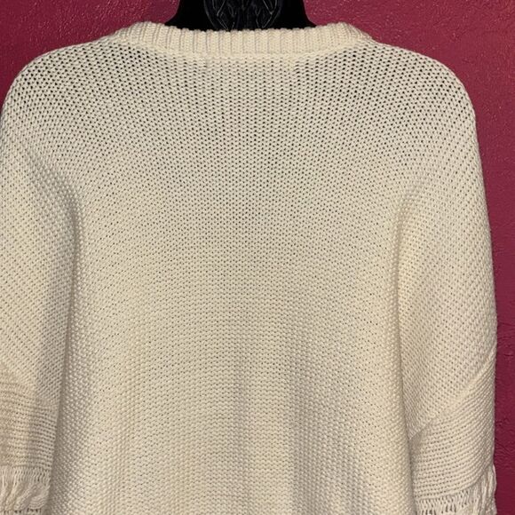 Anthropologie HAZEL Cream Cable Knit Crew Neck Sweater. Sz XL - Picture 8 of 12